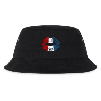 Niederlande Holland Kuss Lippenstift Holland Farbe - Kinder Bucket Hat - Schwarz - Vorne