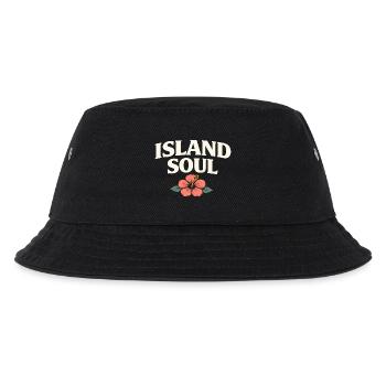 Island Soul Hibiskus - Kinder Bucket Hat - Schwarz - Vorne