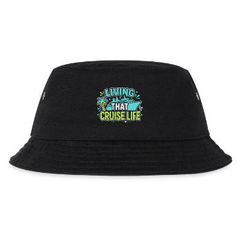 Kreuzfahrt-oma, Oma An Deck, - Kinder Bucket Hat - Schwarz - Vorne