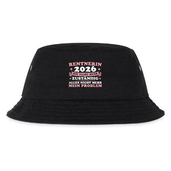 Abschiedsgeschenk Kollegin 2026 Rentnerin - Kinder Bucket Hat - Schwarz - Vorne