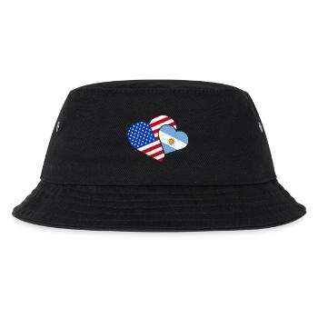 Argentinien Amerika Argentinisch Amerikanisch USA - Kinder Bucket Hat - Schwarz - Vorne