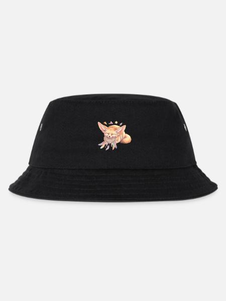Dreamer-Fuchs mit Traumfänger - Kinder Bucket Hat - Schwarz