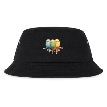 Funny budgies - Kids’ Bucket Hat - black - Front
