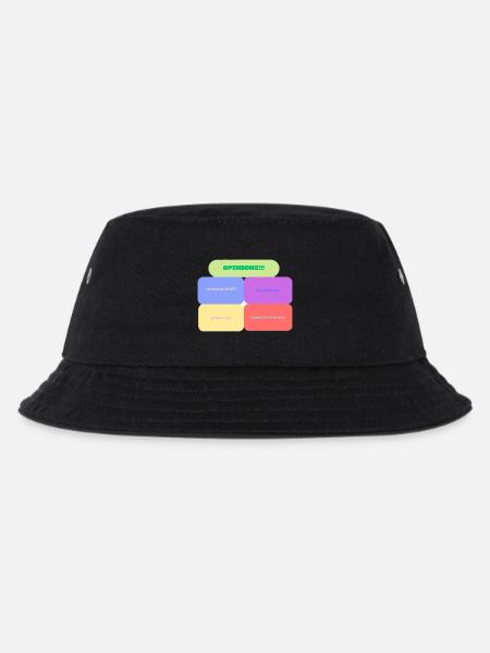 Opinions! Colorful Blocks - Kinder Bucket Hat - Schwarz