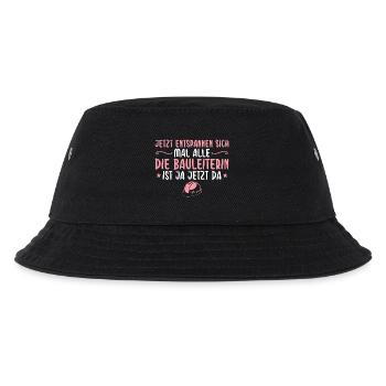 Alle Entspannen Die Bauleiterin ist da - Kinder Bucket Hat - Schwarz - Vorne