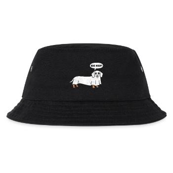 Dachshund Boo Woof - Ghost Funny Halloween Dog - Kids’ Bucket Hat - black - Front