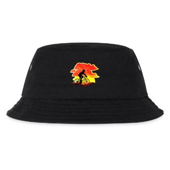 Bicycle in the sunset, - Kids’ Bucket Hat - black - Front