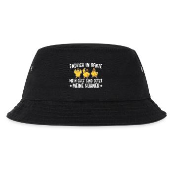Rente Mein Chef sind meine Hühner Landwirt - Kinder Bucket Hat - Schwarz - Vorne