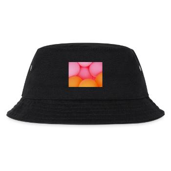 Brightly coloured balloons in orange pastel colours - Kids’ Bucket Hat - black - Front