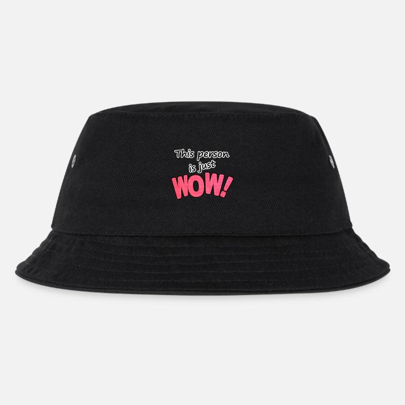 This person is just WOW - Kids’ Bucket Hat - black