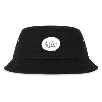 HELLO Sprechblase - Kinder Bucket Hat - Schwarz - Vorne