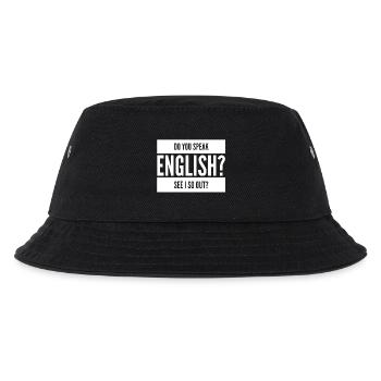 witziger Spruch - Kinder Bucket Hat - Schwarz - Vorne