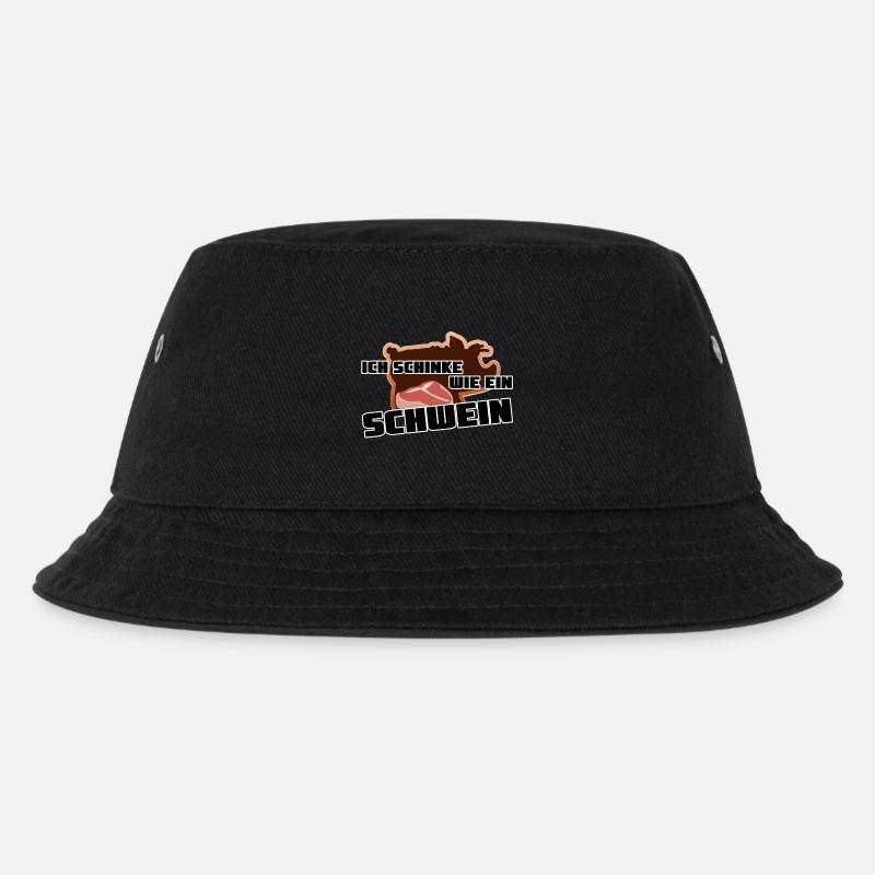 Schinke wie ein Schwein Metzger Geschenk Grillen - Kinder Bucket Hat - Schwarz