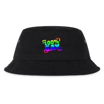 100 Gay / CSD - Kinder Bucket Hat - Schwarz - Vorne