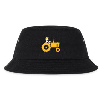 Landwirt auf Traktor - Kinder Bucket Hat - Schwarz - Vorne