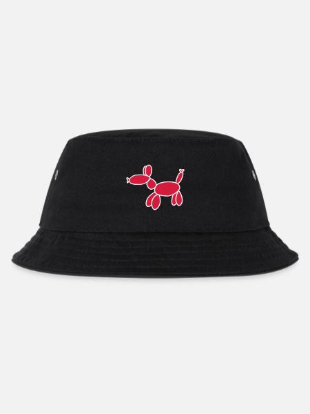 Luftballon Tier Geschenk - Kinder Bucket Hat - Schwarz