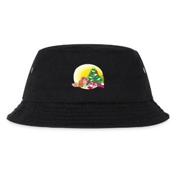 weihnachten winter rentier weihnachtsmann ugly chr - Kinder Bucket Hat - Schwarz - Vorne