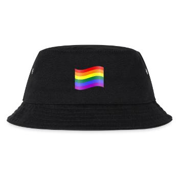 Regenbogen-Flagge - Kinder Bucket Hat - Schwarz - Vorne