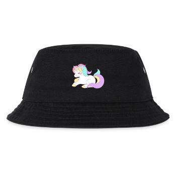 Einhorn - Kinder Bucket Hat - Schwarz - Vorne