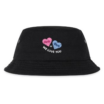Pink or Blue: Geschlecht egal - für Schwangere - Kinder Bucket Hat - Schwarz - Vorne