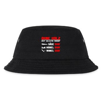 Holz doof Tischler - Kinder Bucket Hat - Schwarz - Vorne