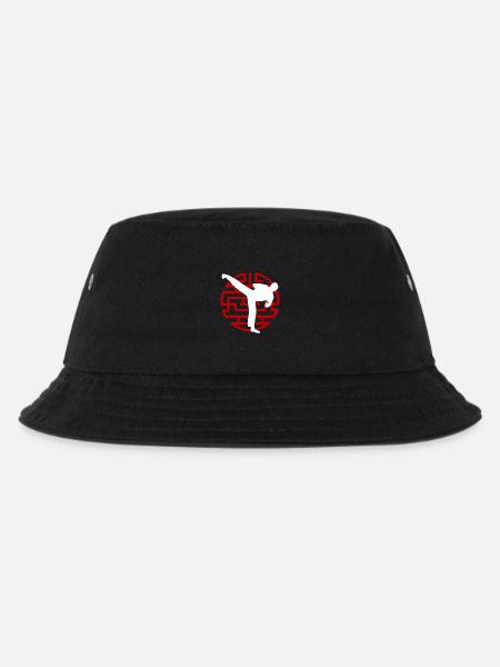 Karate Sidekick - Kinder Bucket Hat - Schwarz
