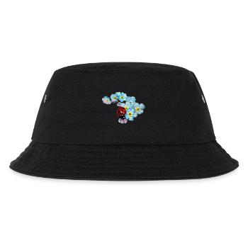 Marienkäfer und Vergissmeinnicht Design von Jimkins - Kinder Bucket Hat - Schwarz - Vorne