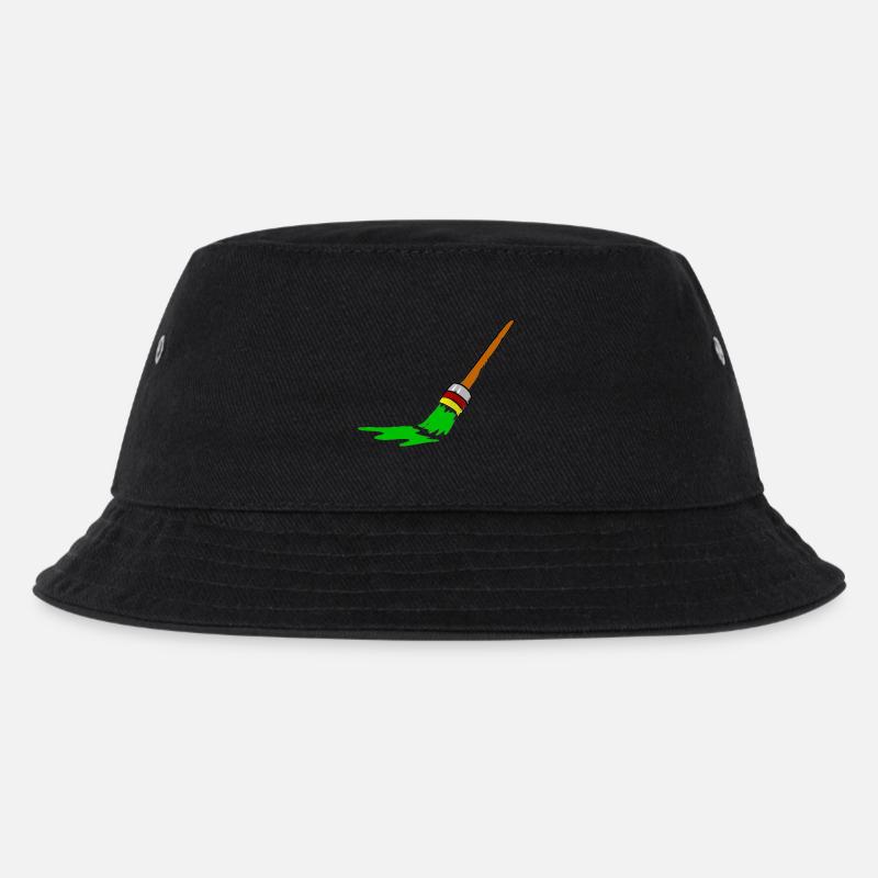 Urban Graffiti Pinsel Design - Kinder Bucket Hat - Schwarz