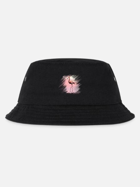 Flamingo - Kinder Bucket Hat - Schwarz