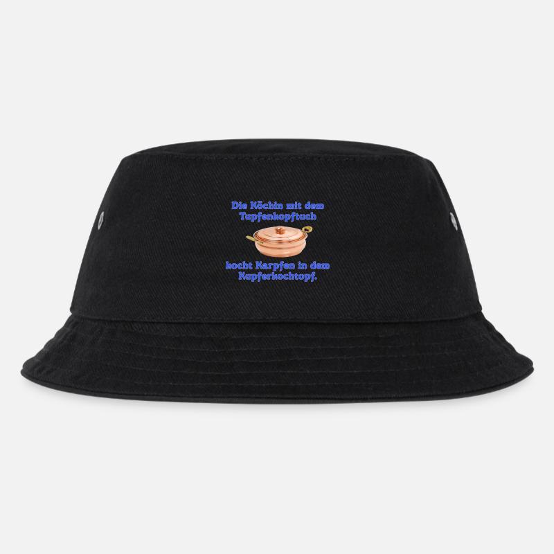 die köchin mit dem tupfenkopftuch - Kinder Bucket Hat - Schwarz