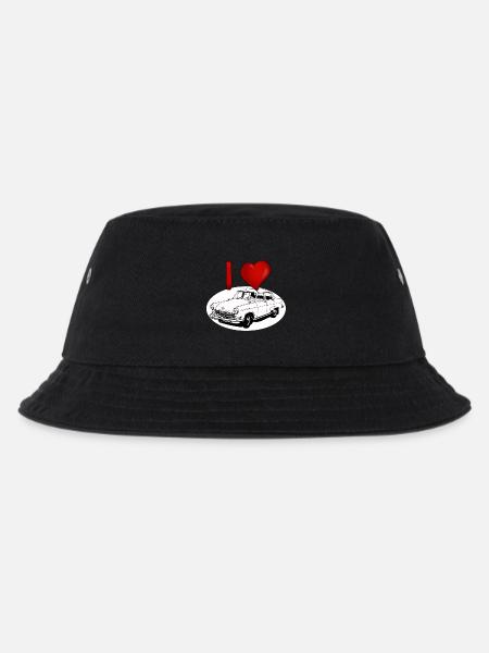Herzliebe für Oldtimer Wolga M21 - Kinder Bucket Hat - Schwarz