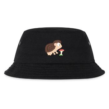 Igel Waldtiere-Serie - Kinder Bucket Hat - Schwarz - Vorne