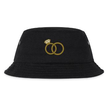 eheringe - wedding rings - wedding band - Kinder Bucket Hat - Schwarz - Vorne
