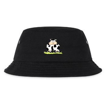 Twin Cows - Kinder Bucket Hat - Schwarz - Vorne