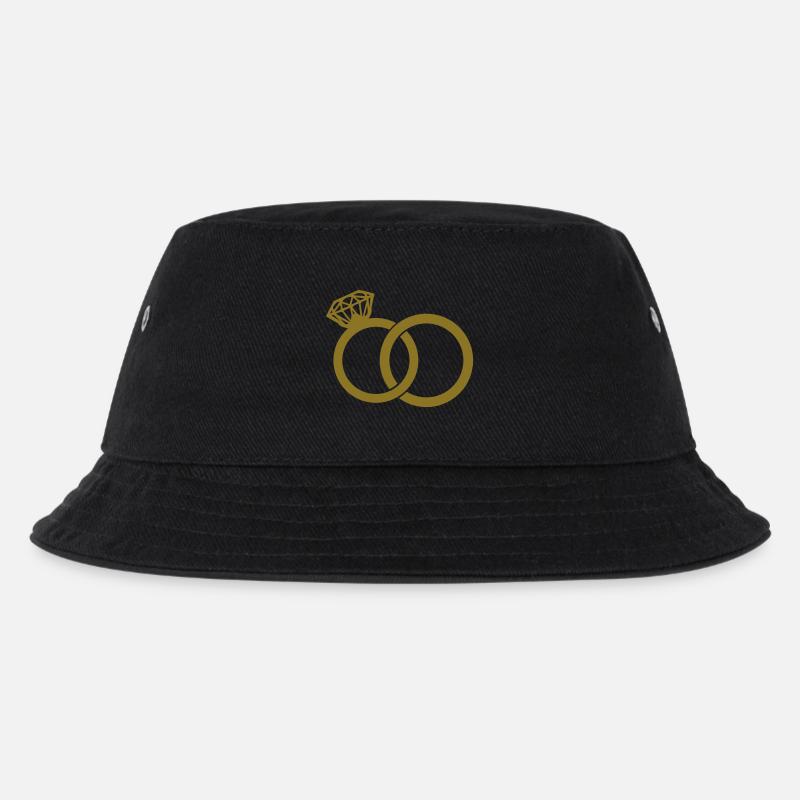 wedding rings - Kinder Bucket Hat - Schwarz