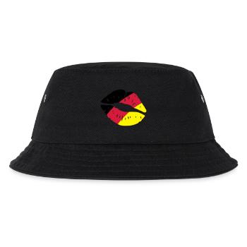 germany kiss lips - Kinder Bucket Hat - Schwarz - Vorne