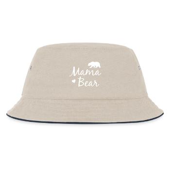 Mama Bär - Mama Bear - Kinder Bucket Hat - Natur/Navy - Vorne