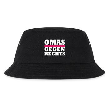 Omas gegen Rechts - Kinder Bucket Hat - Schwarz - Vorne