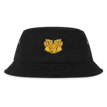 Vincent van Gogh Sonnenblumen Sunflowers Art Kunst - Kinder Bucket Hat - Schwarz - Vorne