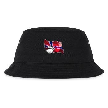 Norwegen - Kinder Bucket Hat - Schwarz - Vorne