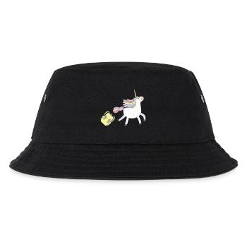 Einhorn geht zur Schule - Kinder Bucket Hat - Schwarz - Vorne