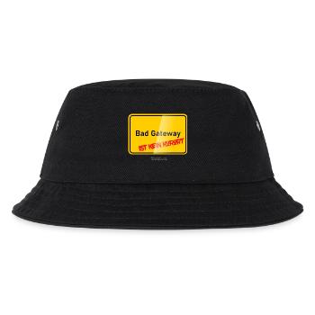 Admin lustiger Spruch Bad Gateway ist kein Kurort - Kinder Bucket Hat - Schwarz - Vorne