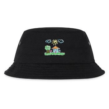 Zeichnung Kids Sonne - Kinder Bucket Hat - Schwarz - Vorne