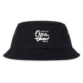 Befördert zum Opa 2022 Babyfüße Großvater - Kinder Bucket Hat - Schwarz - Vorne