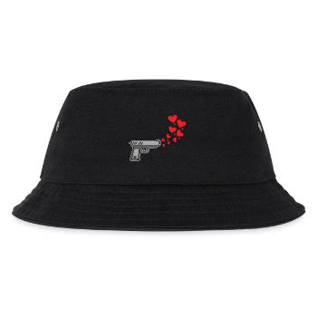 Herz Meinungsfreiheit Liebe Frieden Menschheit - Kinder Bucket Hat - Schwarz - Vorne