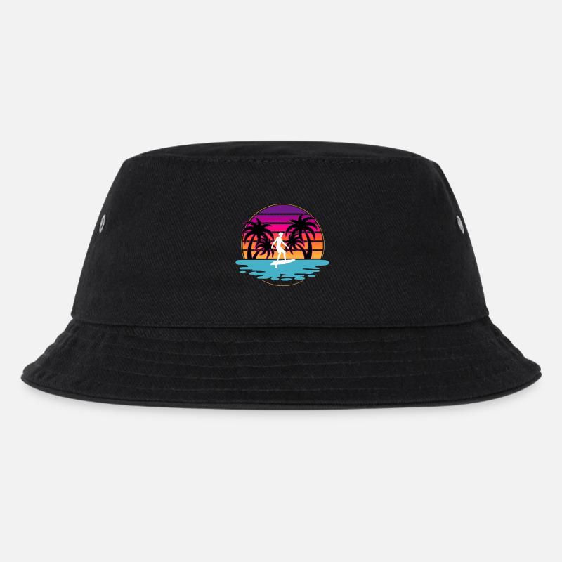 Hydrofoil Surfing Surf Surfer Hydrofoil Surfen - Kinder Bucket Hat - Schwarz