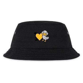 I Love Entenküken Comic - Kinder Bucket Hat - Schwarz - Vorne