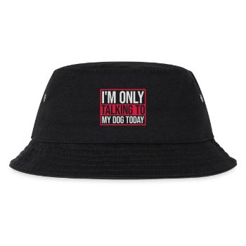 only talking to dog - Kids’ Bucket Hat - black - Front