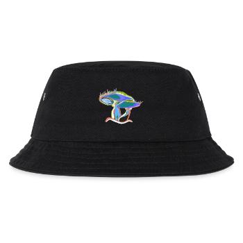 Bunter Pilztraum - Kinder Bucket Hat - Schwarz - Vorne