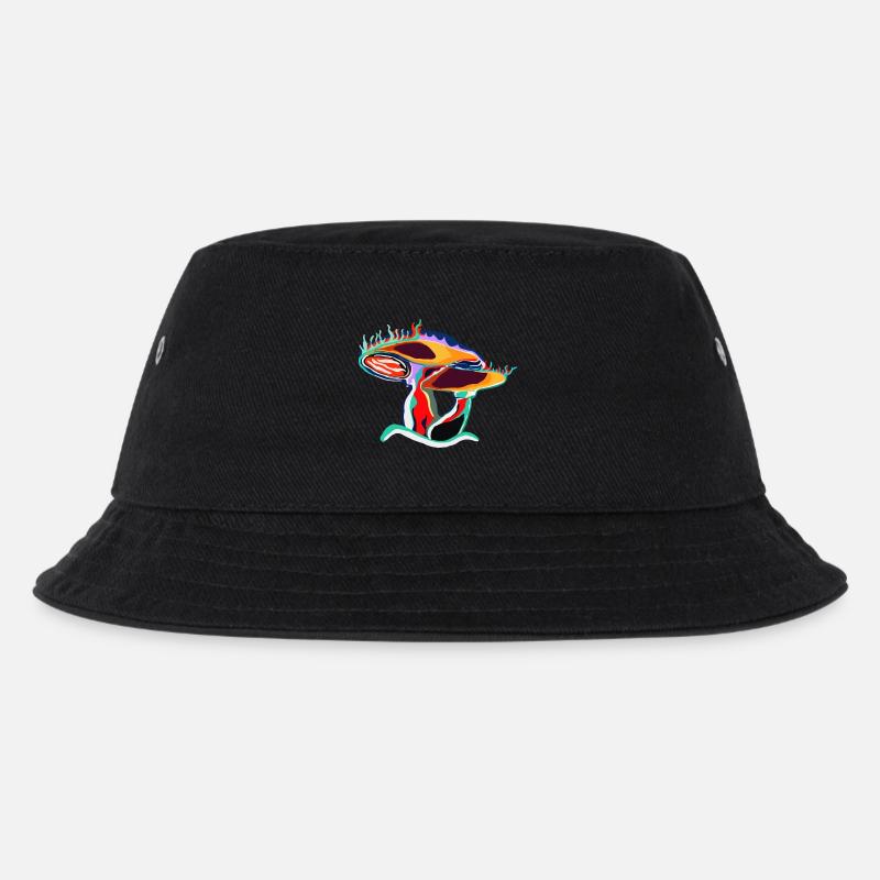 Bunter Pilz Farbenmix Kunst - Kinder Bucket Hat - Schwarz
